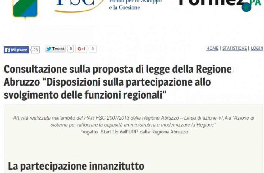 Regione Abruzzo "vara" la piattaforma online per "fare" le leggi regionali