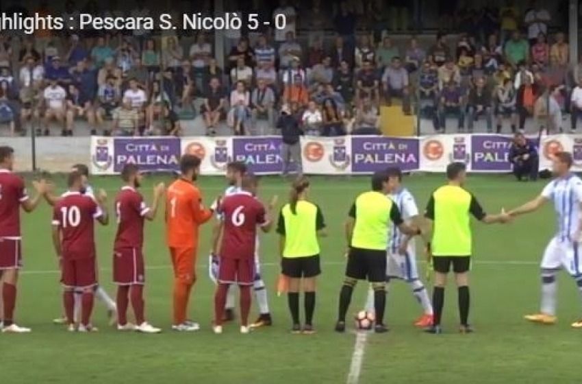 Il Pescara di Massimo Oddo ha superato 5-0 il S. Nicolo' Teramo (serie D)