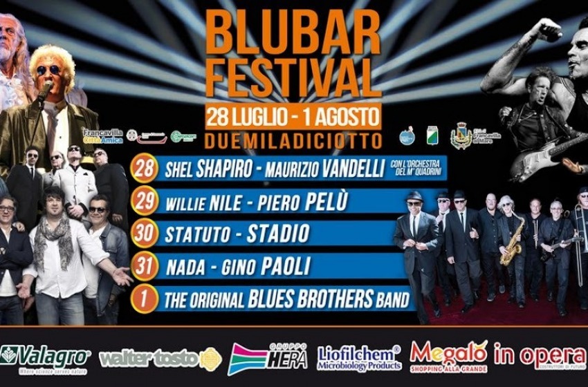 Piero Pelù, Gino Paoli e Stadio tra le star del Blubar Festival 2018