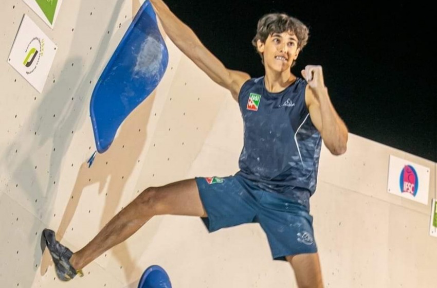 Niccolò Salvatore campione mondiale di arrampicata 