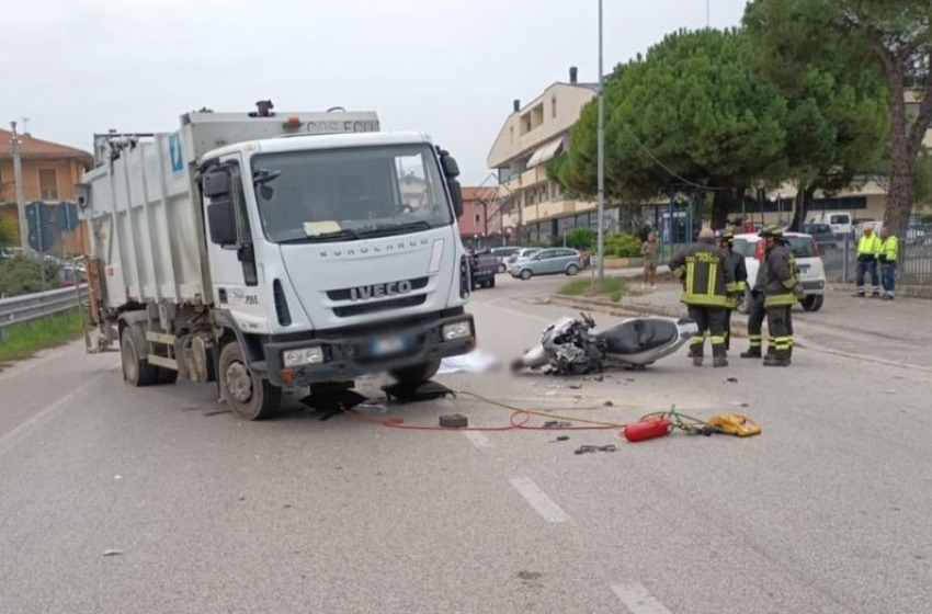 Incidente tra scooter e camion ad Alba Adriatica: 66enne perde la vita