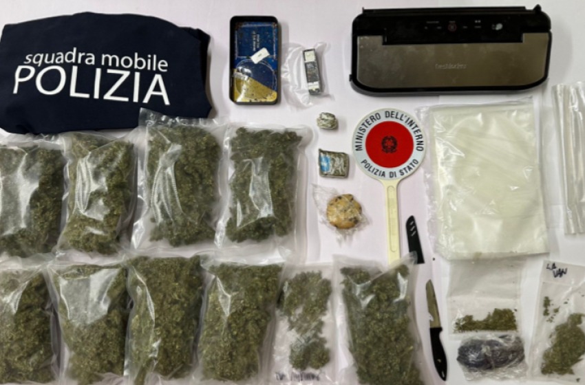 Incensurato arrestato con un pacco di marijuana